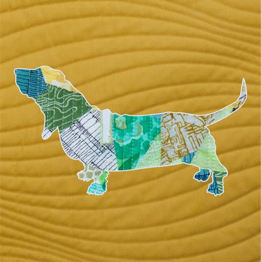 Basset Hound Scrappy Applique Pattern (PDF)