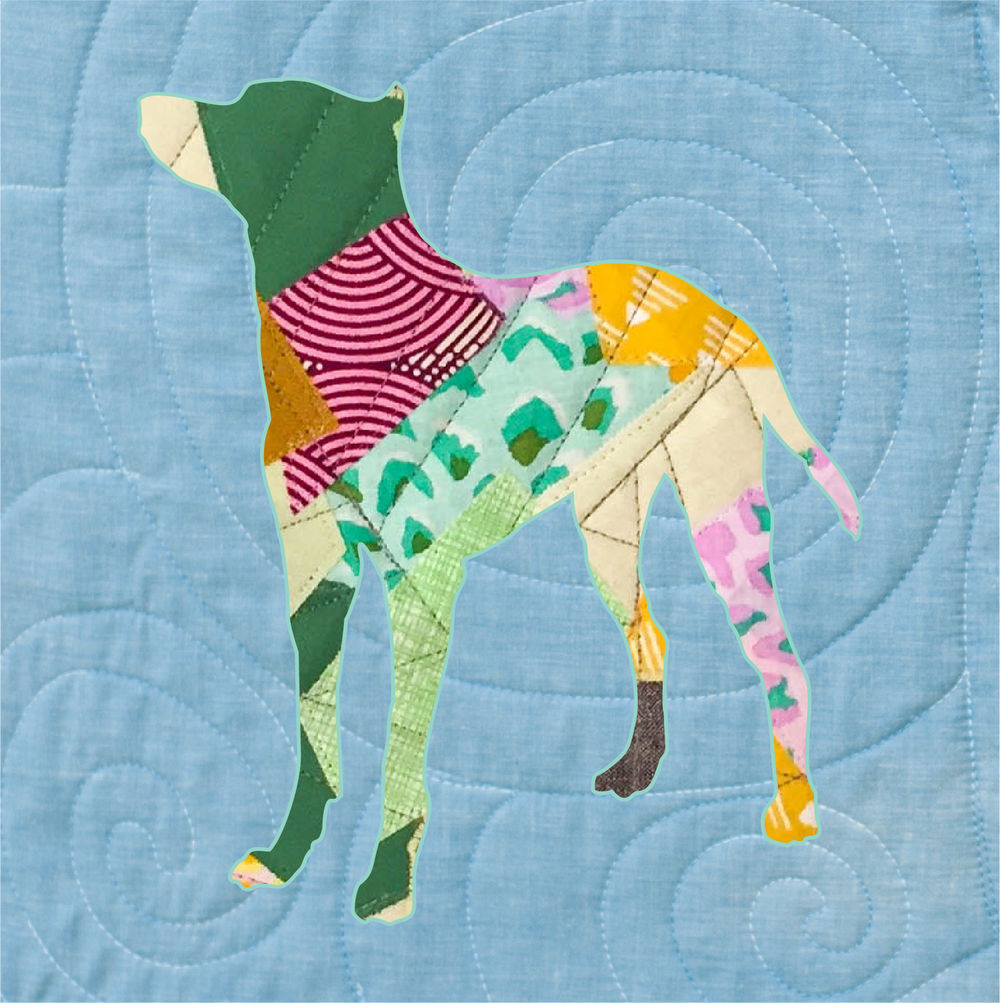 Beauceron Scrappy Applique Pattern (PDF)