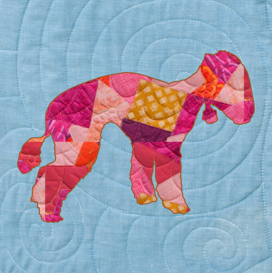 Bedlington Terrier Scrappy Applique Pattern (PDF)