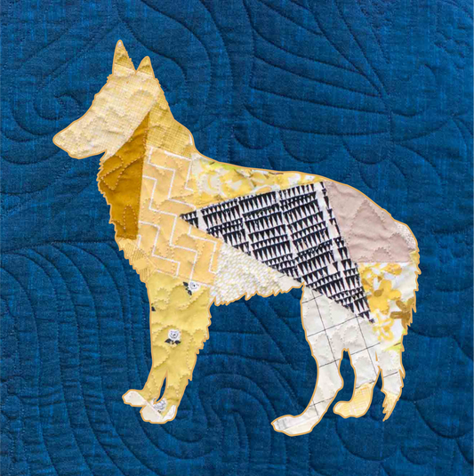 Belgian Shepherd Groenendael Scrappy Applique Pattern (PDF)