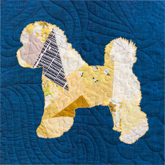 Bichon Frise Scrappy Applique Pattern (PDF)