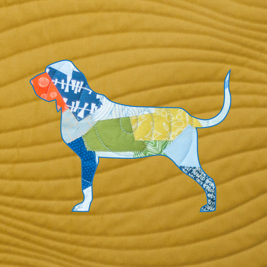 Bloodhound Scrappy Applique Pattern (PDF)