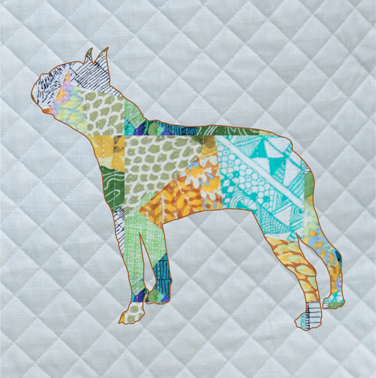 Boston Terrier Scrappy Applique Pattern (PDF)