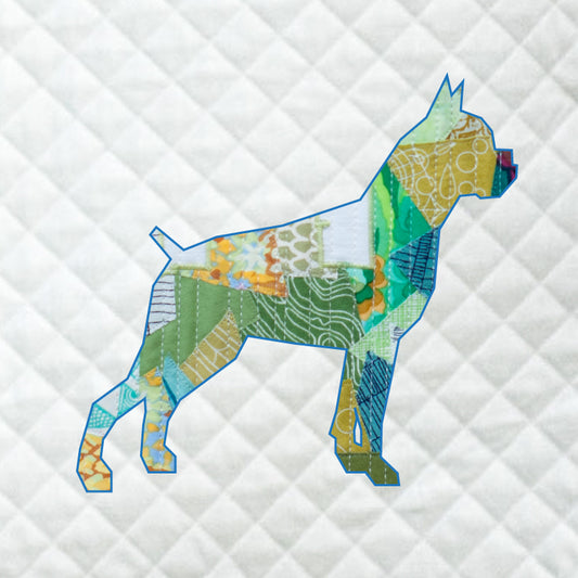 Boxer Scrappy Applique Pattern (PDF)