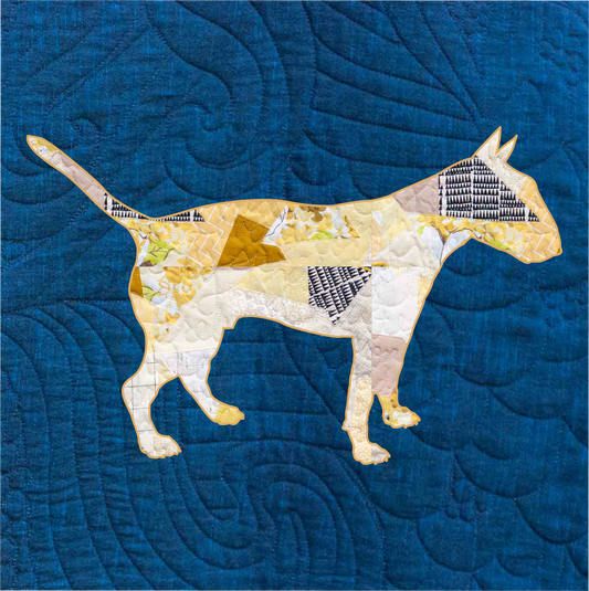 Bull Terrier Scrappy Applique Pattern (PDF)