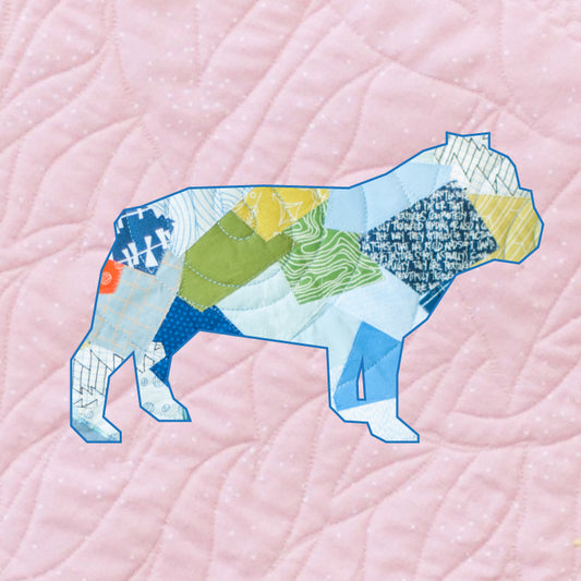 Bulldog Scrappy Applique Pattern (PDF)