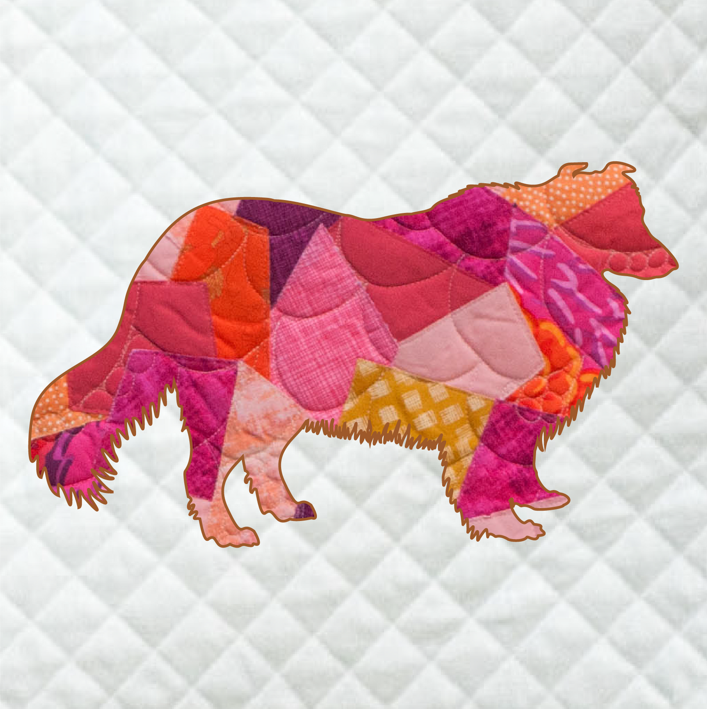 Collie Scrappy Applique Pattern (PDF)