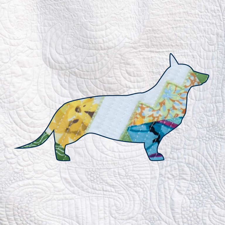 Corgi Scrappy Applique Pattern (PDF)