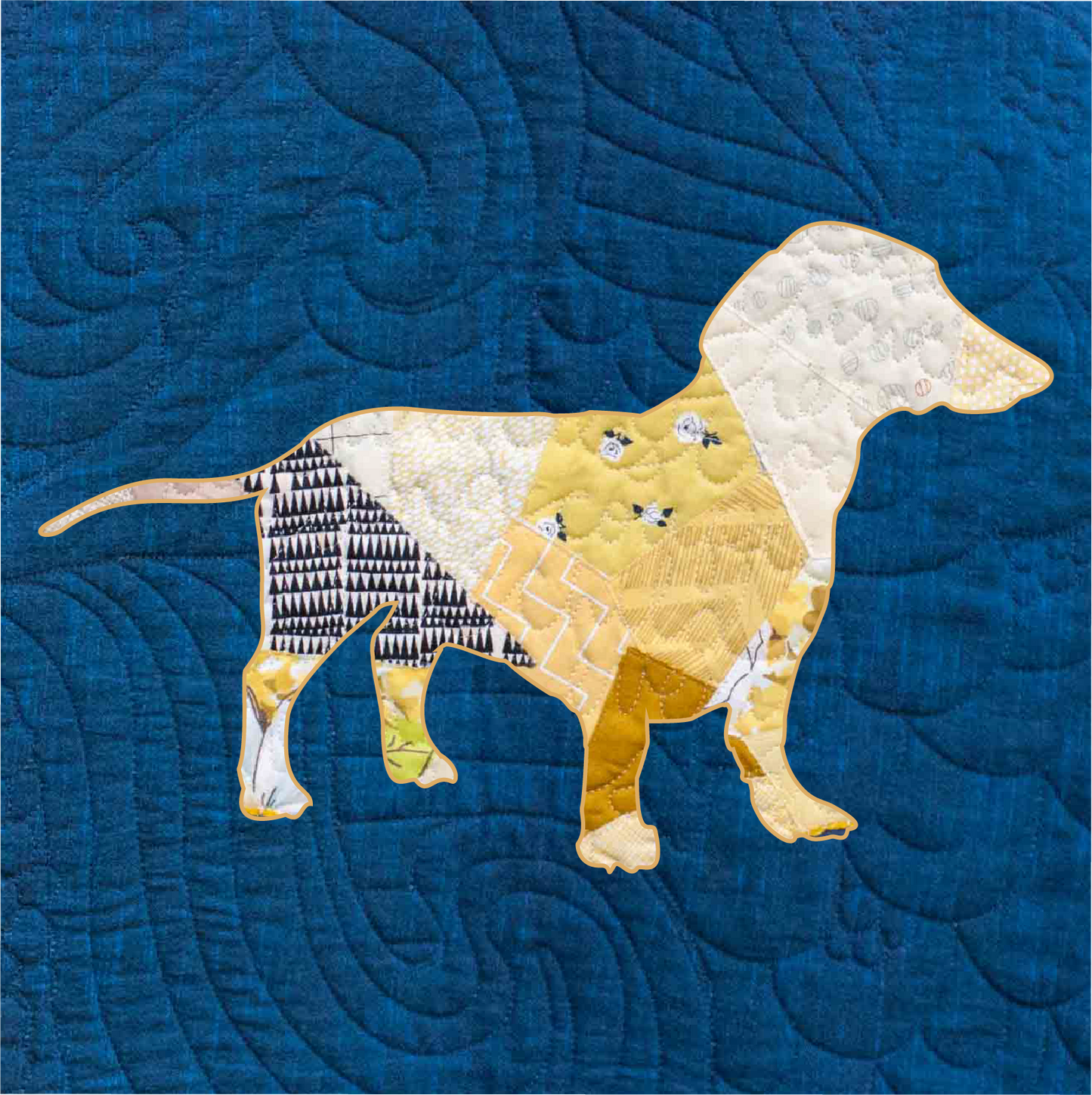 Dachshund Scrappy Applique Pattern (PDF)