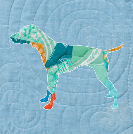 German Shorthaired Pointer Scrappy Applique Pattern (PDF)