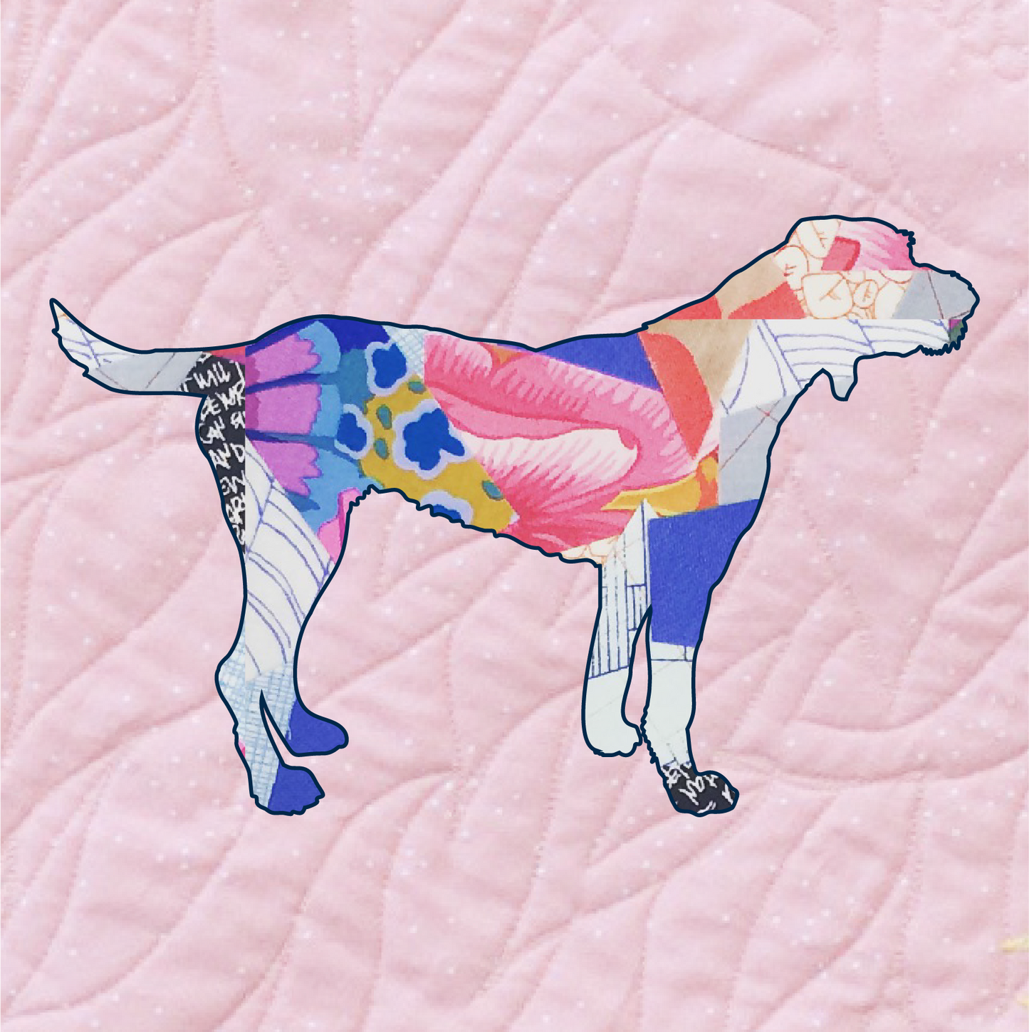 German Wirehaired Pointer Scrappy Applique Pattern (PDF)