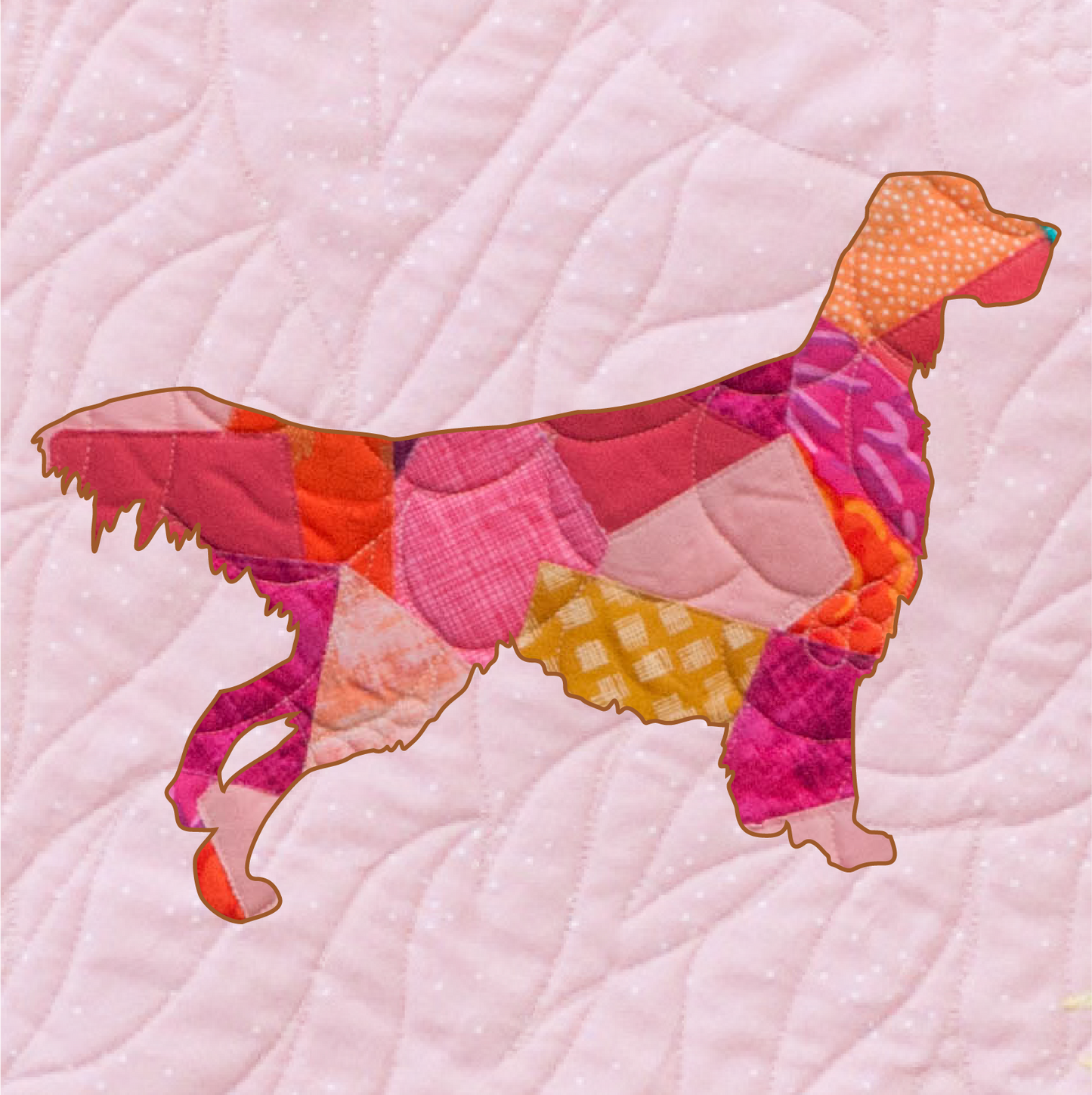 Gordon Setter Scrappy Applique Pattern (PDF)