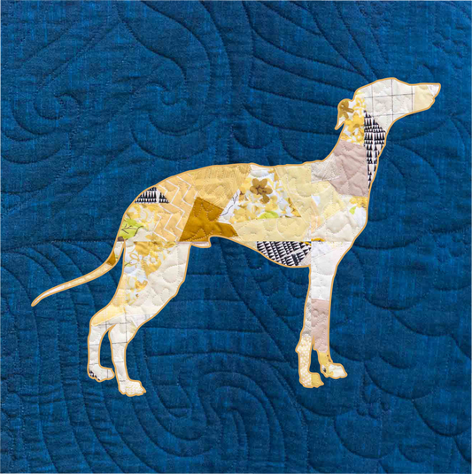 Greyhound Scrappy Applique Pattern (PDF)