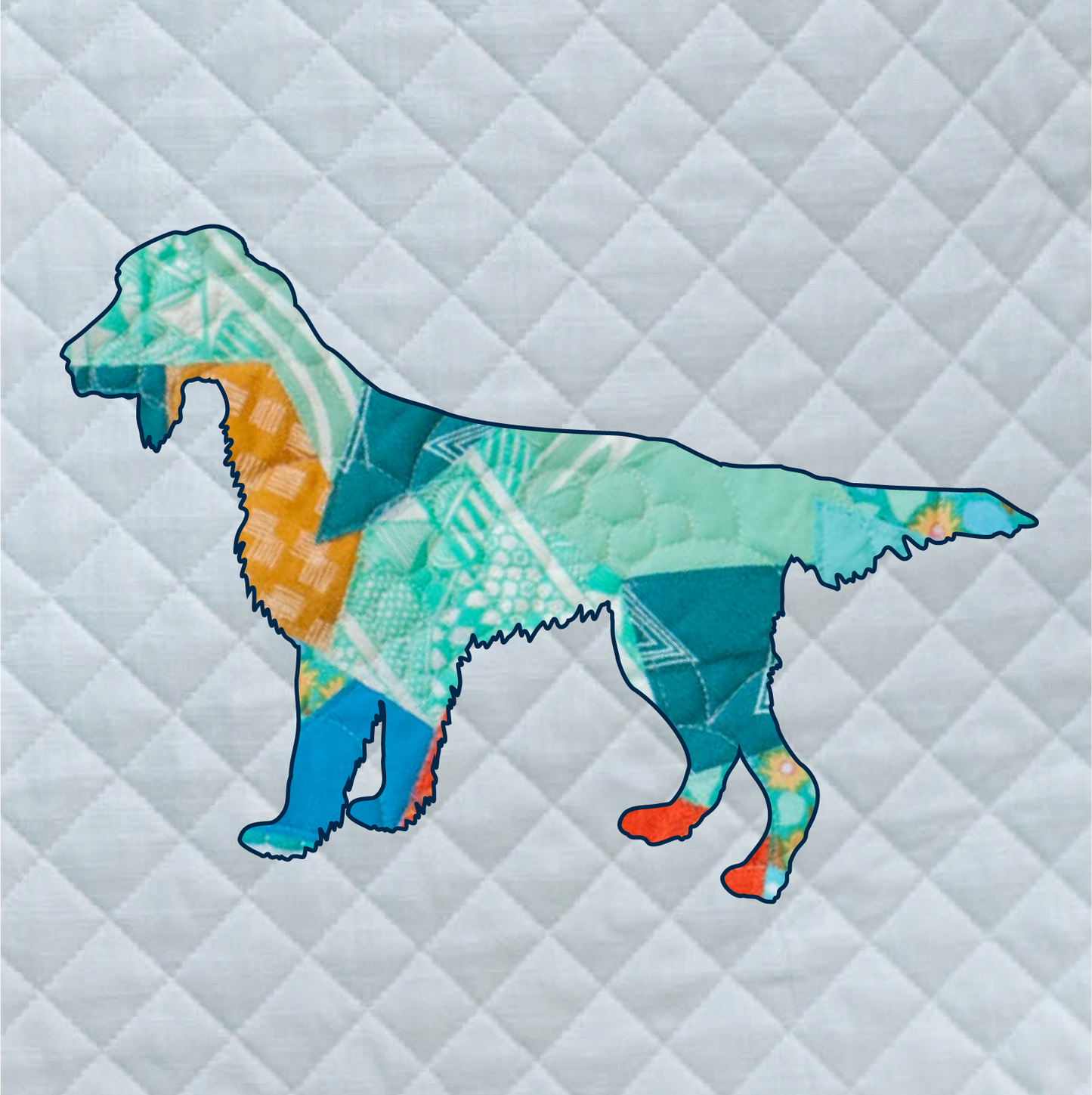 Irish Red Setter Scrappy Applique Pattern (PDF)