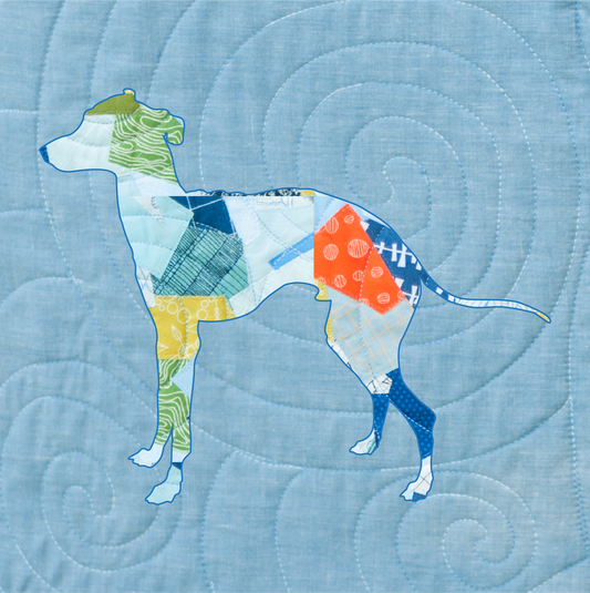 Italian Greyhound Scrappy Applique Pattern (PDF)