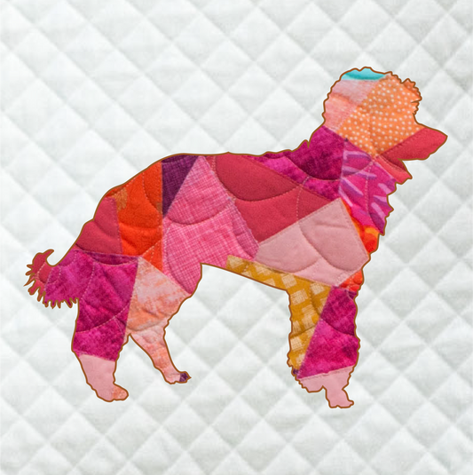 Miniature Poodle Scrappy Applique Pattern (PDF)