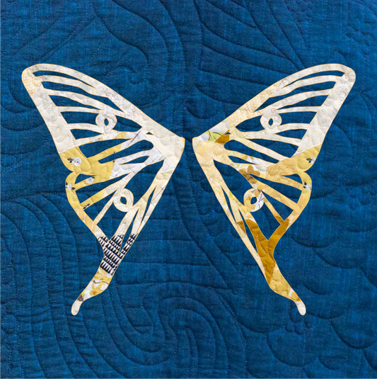 Spanish Moon Moth Scrappy Applique Pattern (PDF)