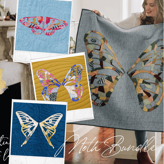 Moth Scrappy Applique Pattern Bundle (PDF)