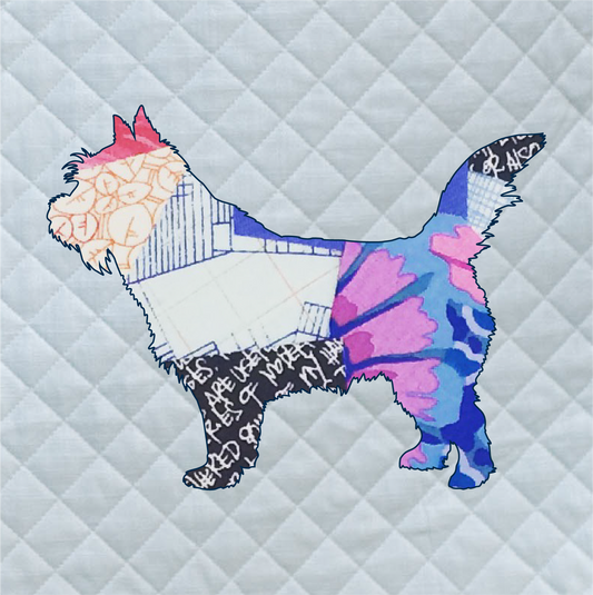 Norwich Terrier Scrappy Applique Pattern (PDF)