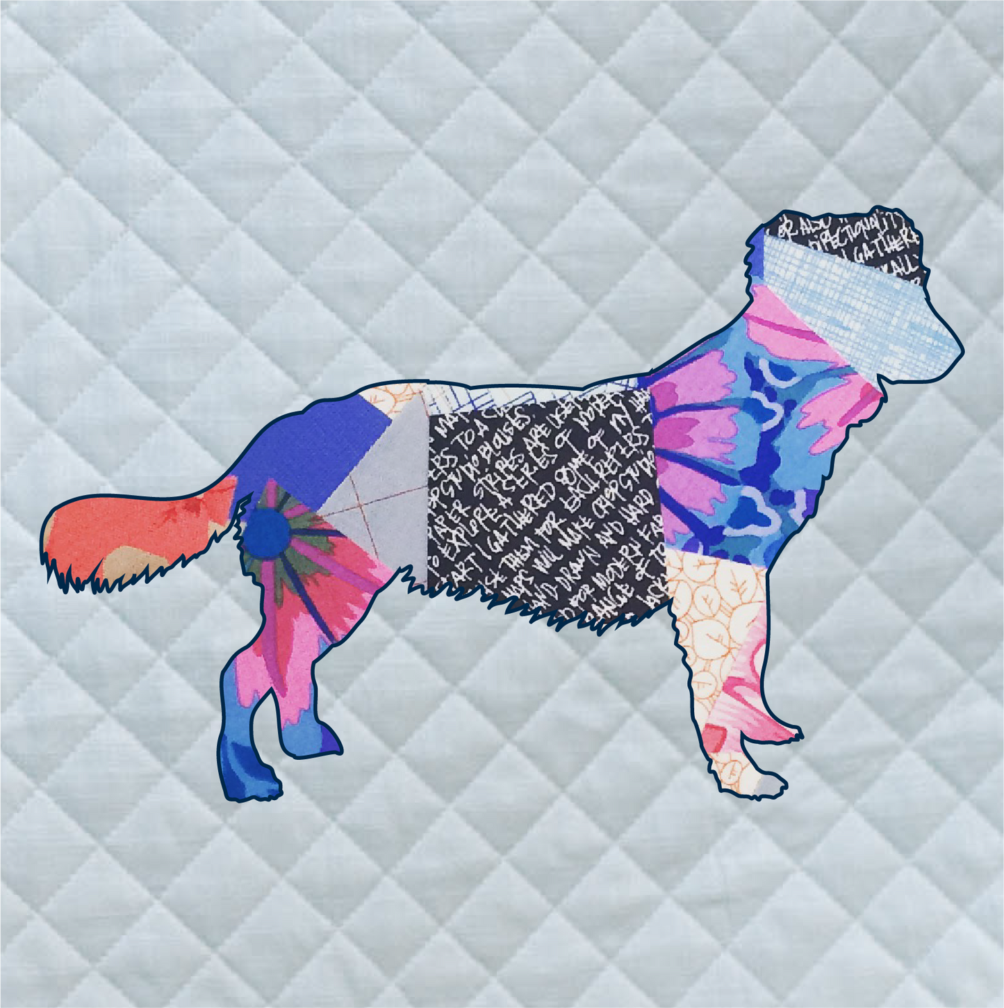 Nova Scotia Duck Tolling Retriever Scrappy Applique Pattern (PDF)