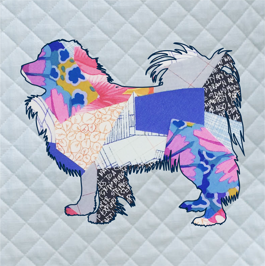 Papillon Scrappy Applique Pattern (PDF)