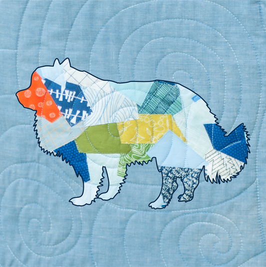 Pomeranian Scrappy Applique Pattern (PDF)