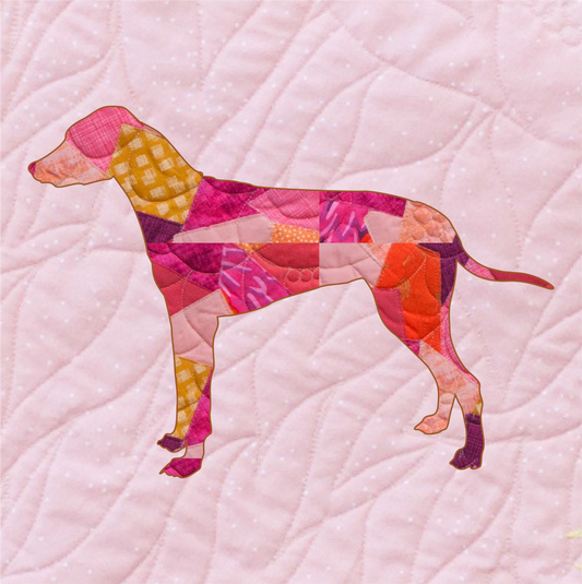 Rhodesian Ridgeback Scrappy Applique Pattern (PDF)