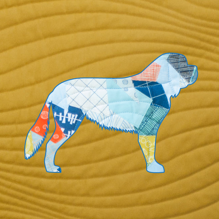 Saint Bernard Scrappy Applique Pattern (PDF)