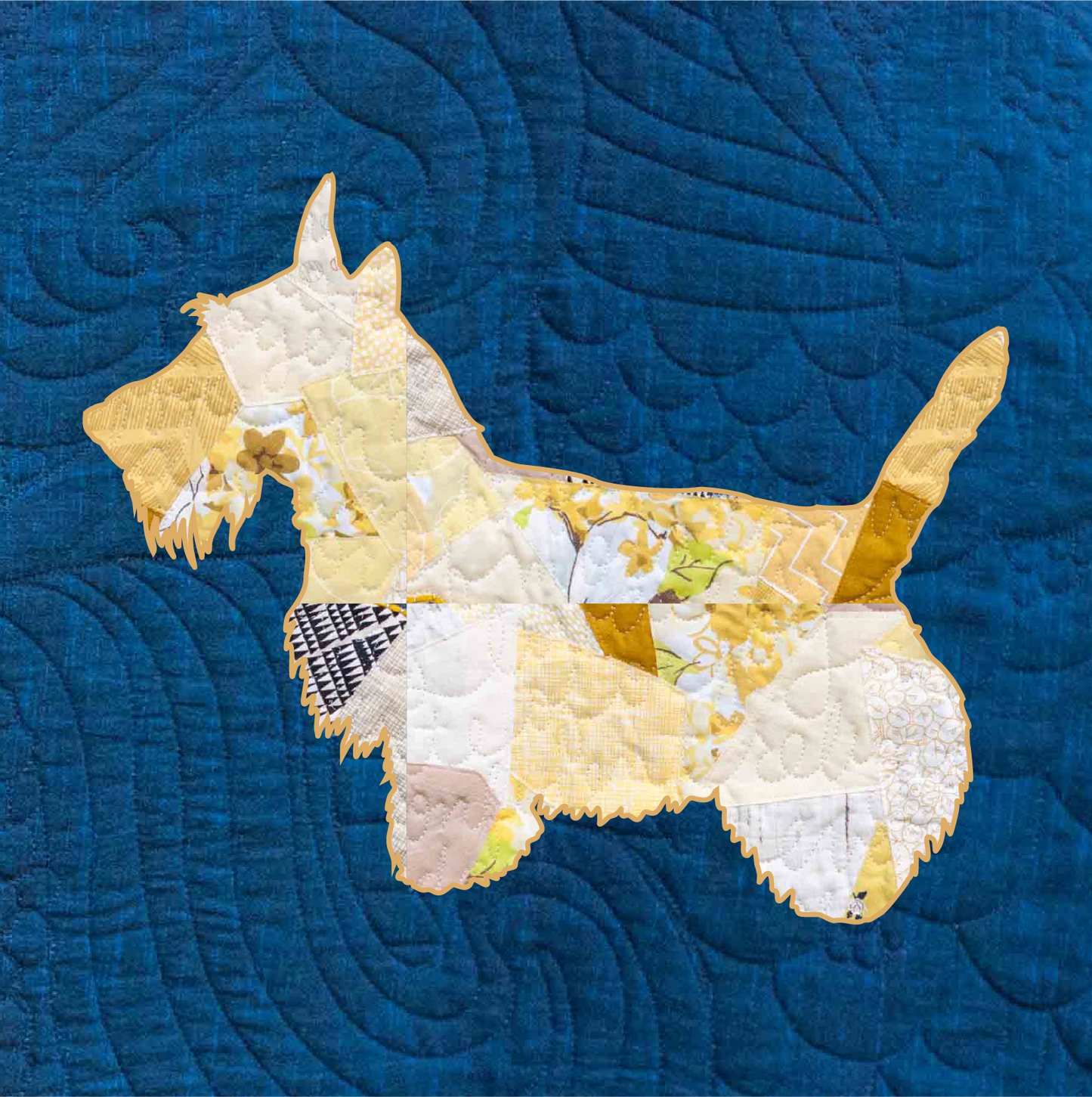 Scottish Terrier Scrappy Applique Pattern (PDF)