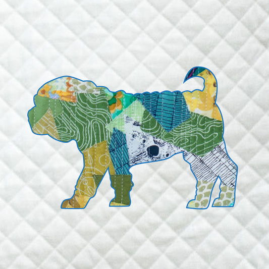 Shar Pei Scrappy Applique Pattern (PDF)