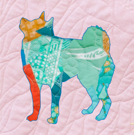 Shiba Inu Scrappy Applique Pattern (PDF)