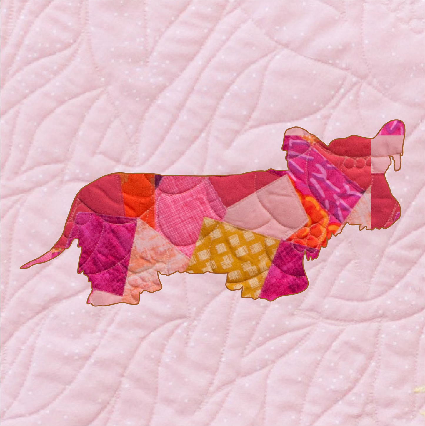 Skye Terrier Scrappy Applique Pattern (PDF)