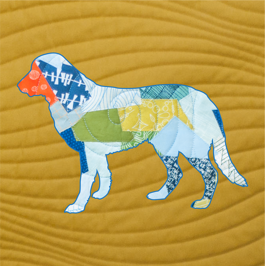 Tuvan Shepherd Scrappy Applique Pattern (PDF)