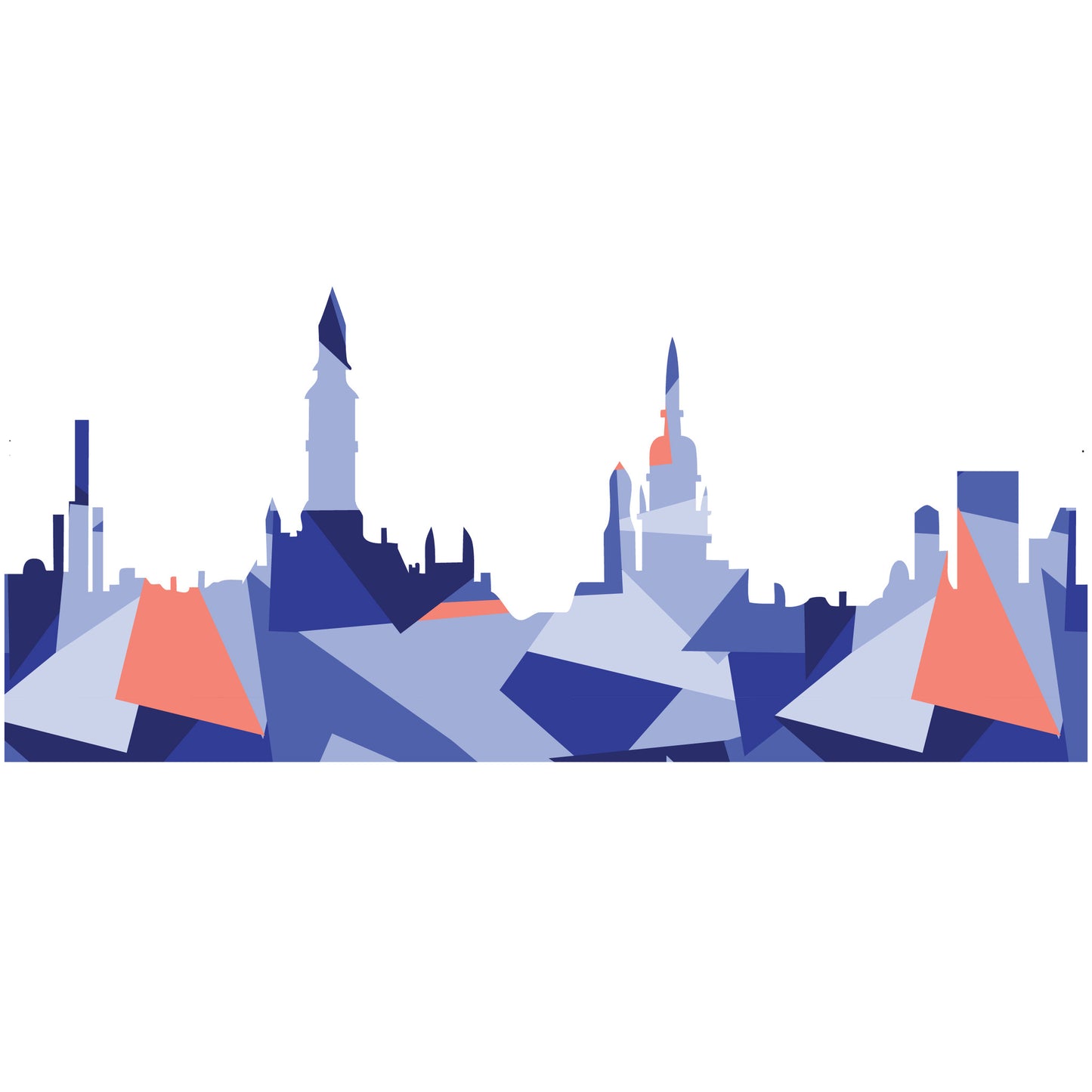 Denmark, Copenhagen Skyline PDF Pattern