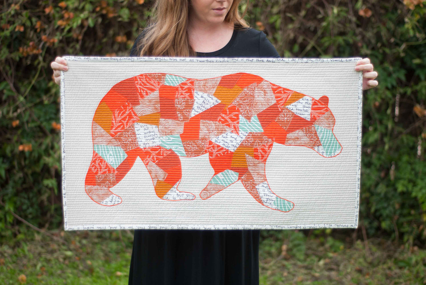 Wandering Bear Scrappy Applique PDF Pattern