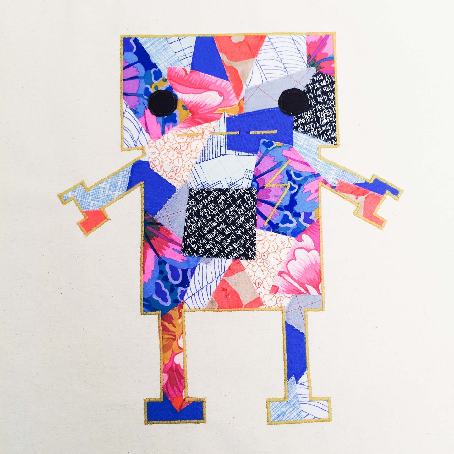 Robot Scrappy Applique PDF Pattern