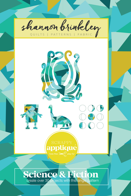 Science and Fiction Scrappy Applique Pattern (Printed)