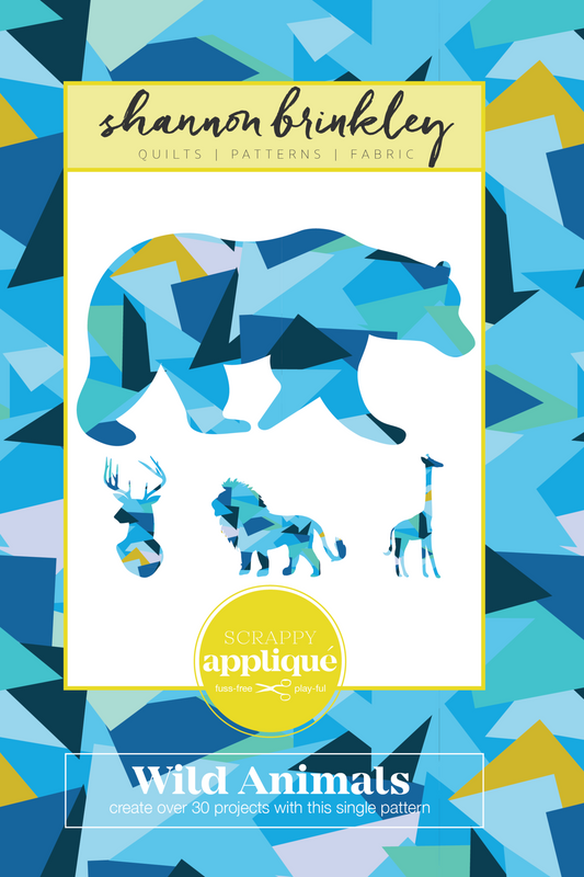 Wild Animals Scrappy Applique Pattern (Printed)