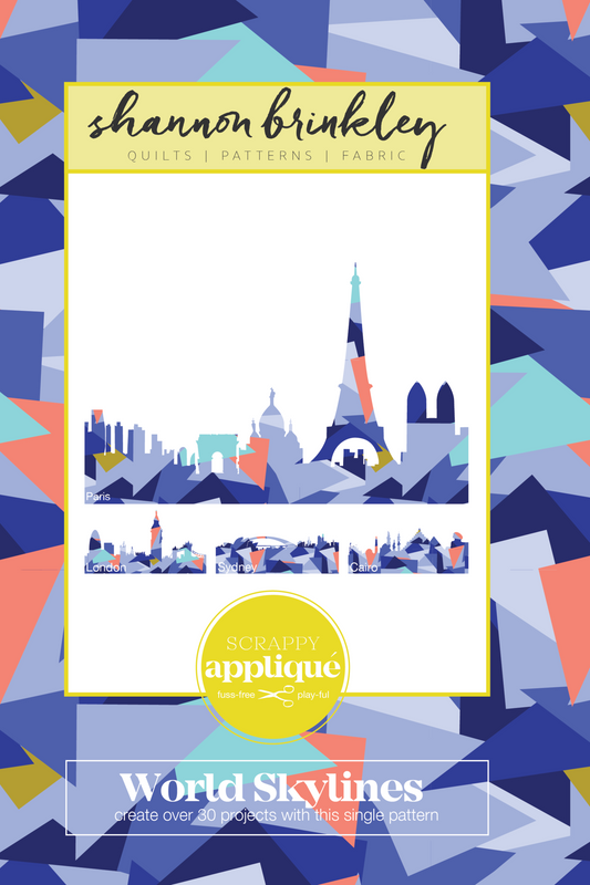 World Skylines Scrappy Applique Pattern (Printed)