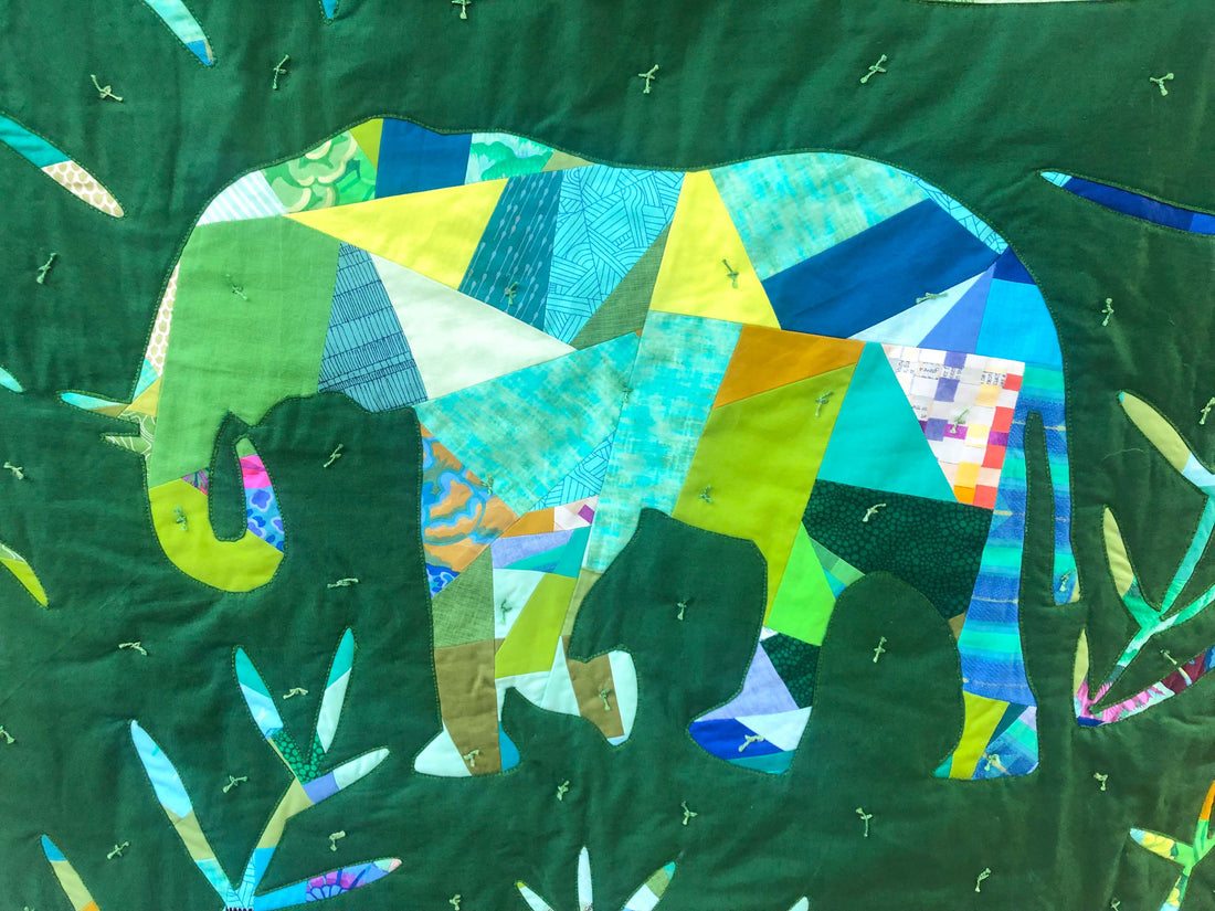 Mosaic Elephant Quilt