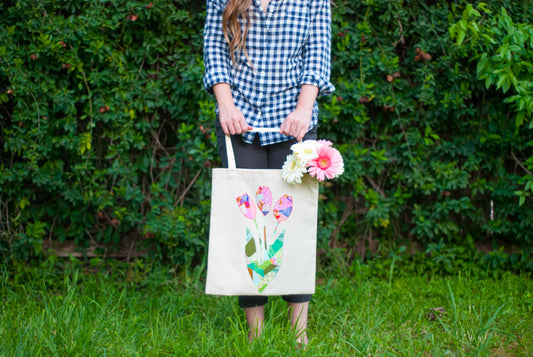 Tulip Appliqué Tote -- Free Pattern