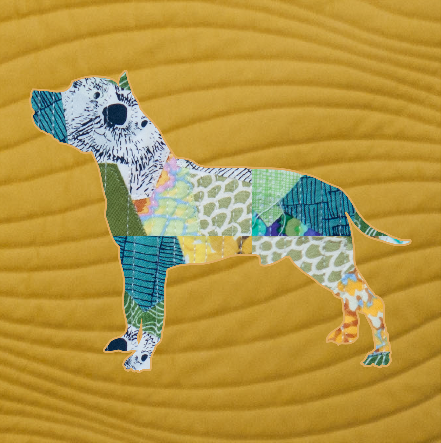 American Staffordshire Terrier Scrappy Applique Pattern (PDF)