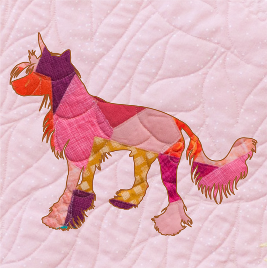 Chinese Crested Scrappy Applique Pattern (PDF)