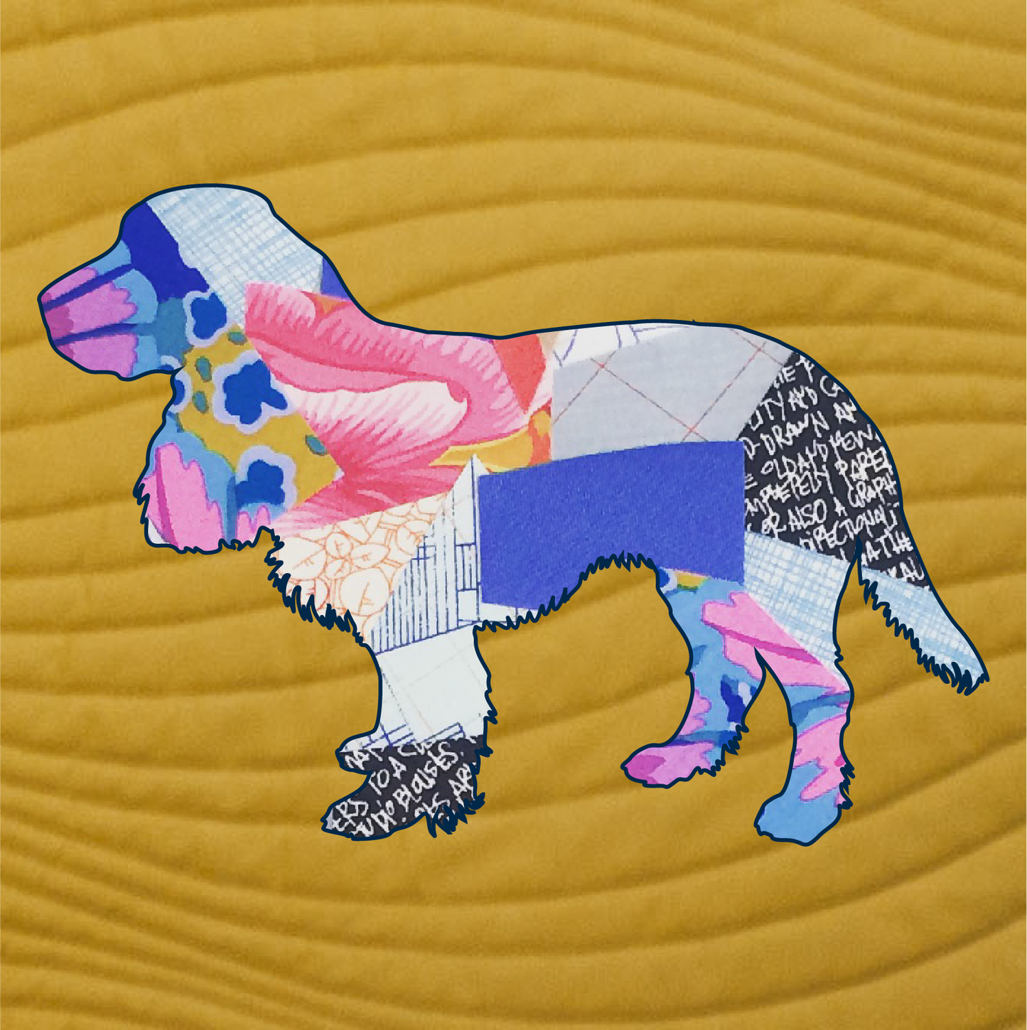 Field Spaniel Scrappy Applique Pattern (PDF)