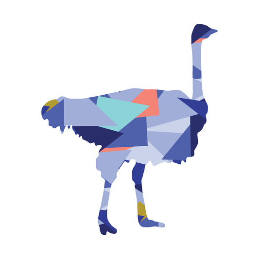Ostrich Scrappy Applique PDF Pattern
